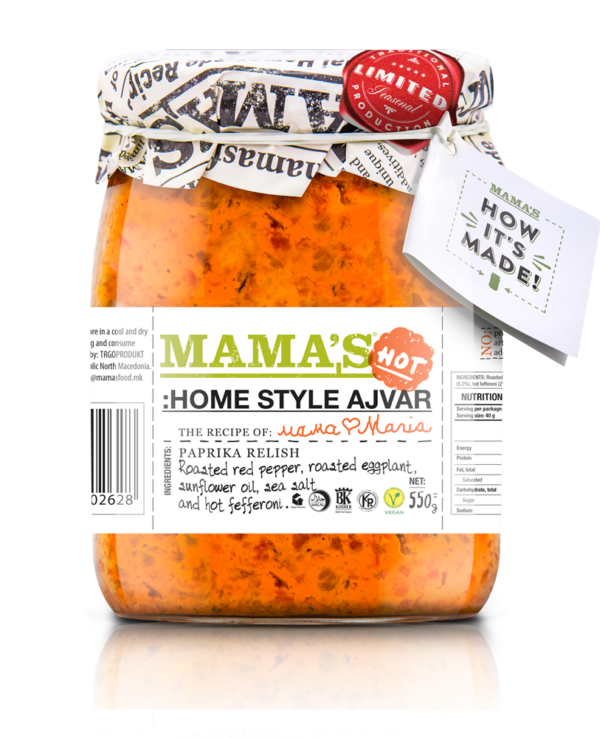 Ajvar Mamas piquant 550ml