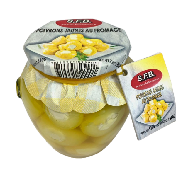 Poivrons cherry Jaunes au fromage amphora 530g SFB