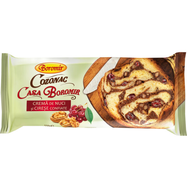 Cozonac Casa Boromir Cr. Nuci Cirese Conf. 550g