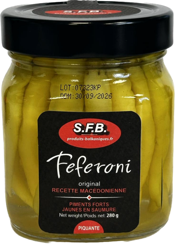 Feferoni piments forts jaunes 280g SFB