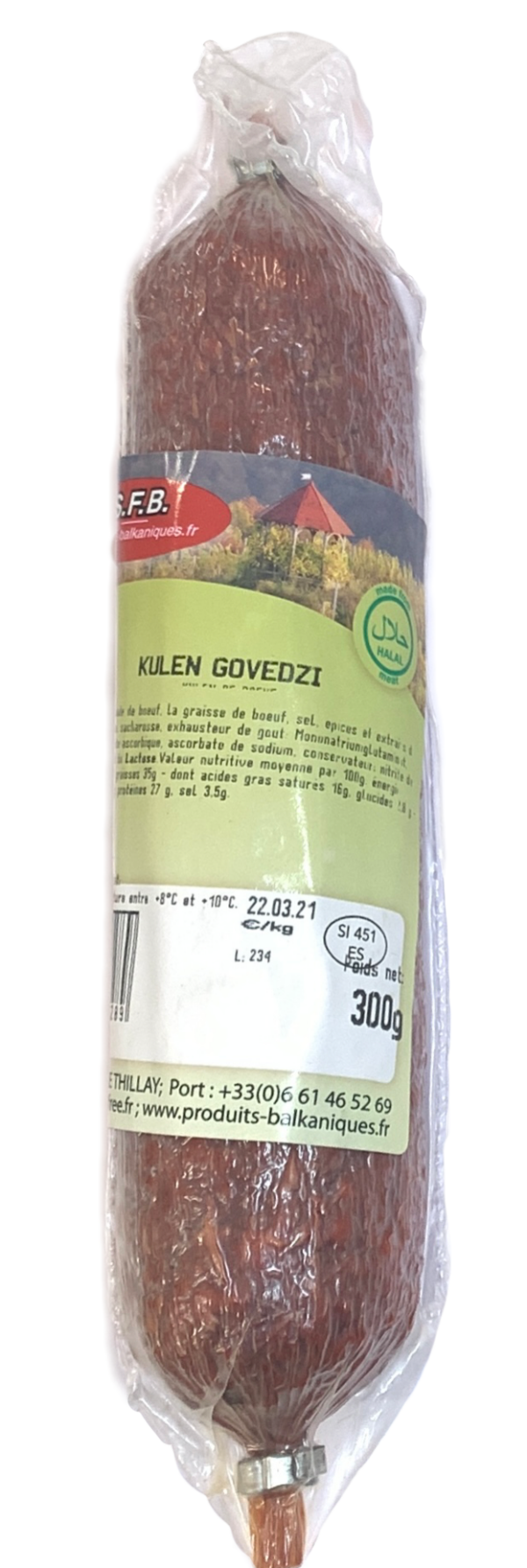 Kulen de boeuf halal 460g SFB