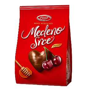 Medeno srce 350g visnja-cerise Pionir