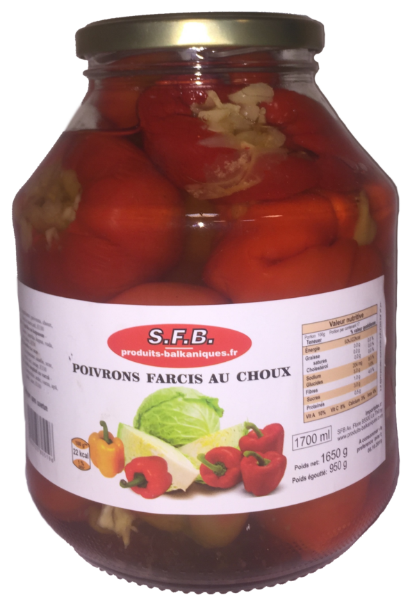 Poivrons Rouges farcis au choux 1.7 L SFB