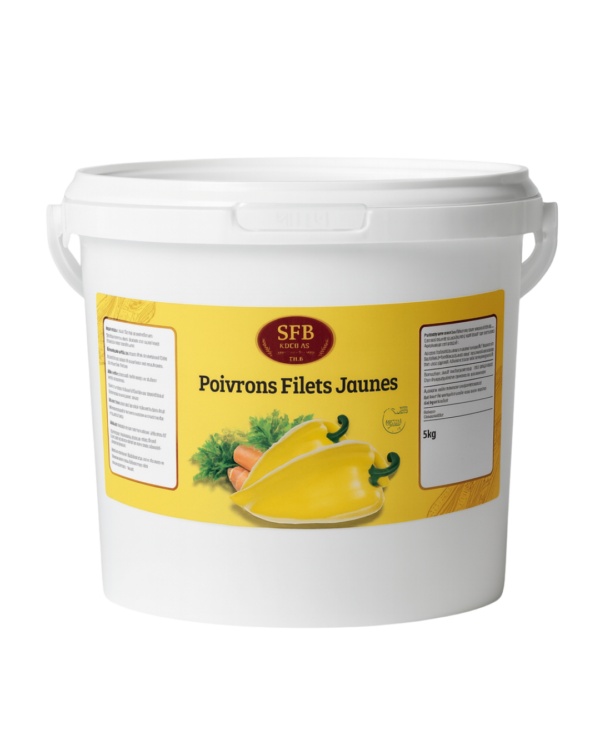 Poivrons Somborka Filets Jaunes PVC 5Kg SFB FOOD