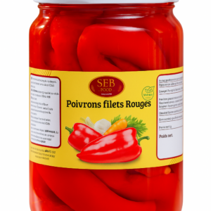 Poivrons filet mariné rouge 720g SFB FOOD