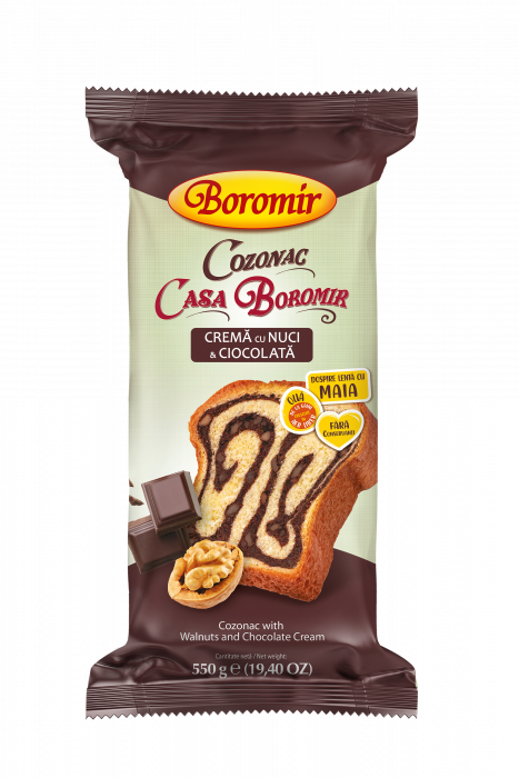 Cozonac Boromir casa nuci ciocolata 550g